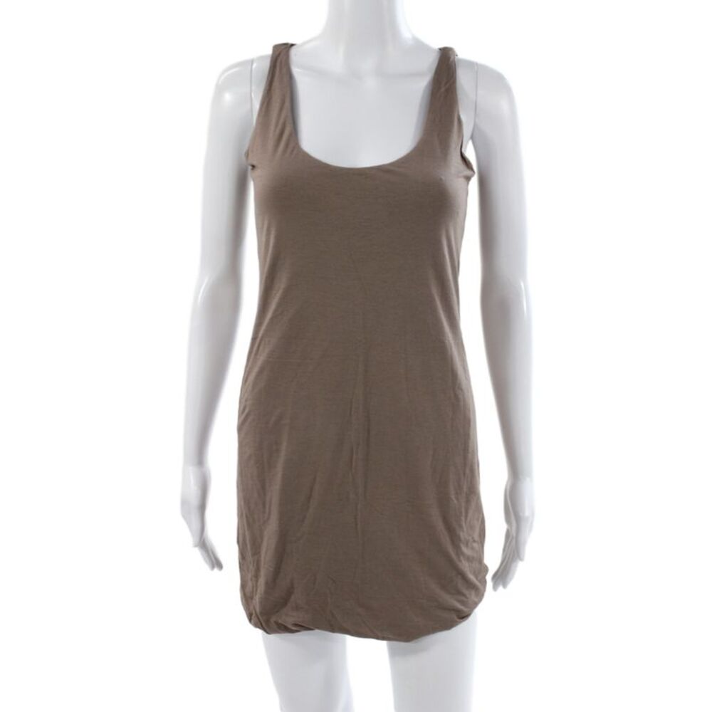 Velvet Womens Basic Brown Scoop Neck Sleeveless Tank Short Dress Size PP
